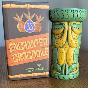 Disney’s Club 33 Enchanted Crocodile Tiki Mug by Shag - Green & Yellow